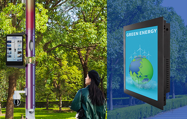 Gebosun smart pole for smart city LED/LCD display