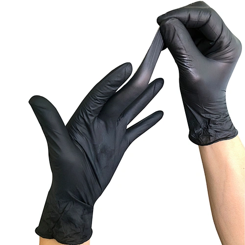 Custom black Disposable Nitrile Gloves safety equipment for the production of nitrile gloves