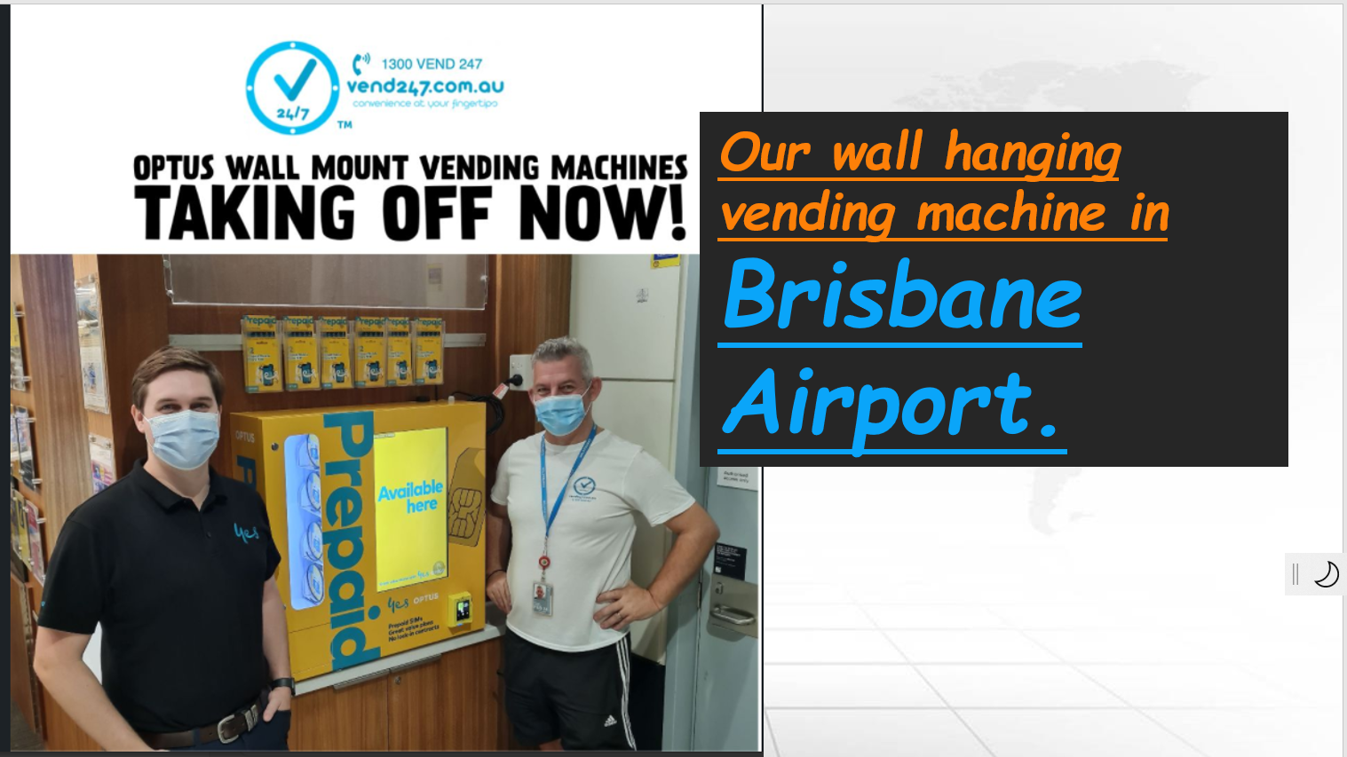 mini vending business wall mounted e-cigarette vending machine in Brisbane Airport