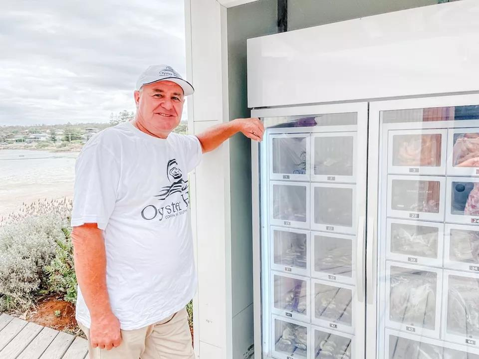 seafood oyster vending machine cooling locker
