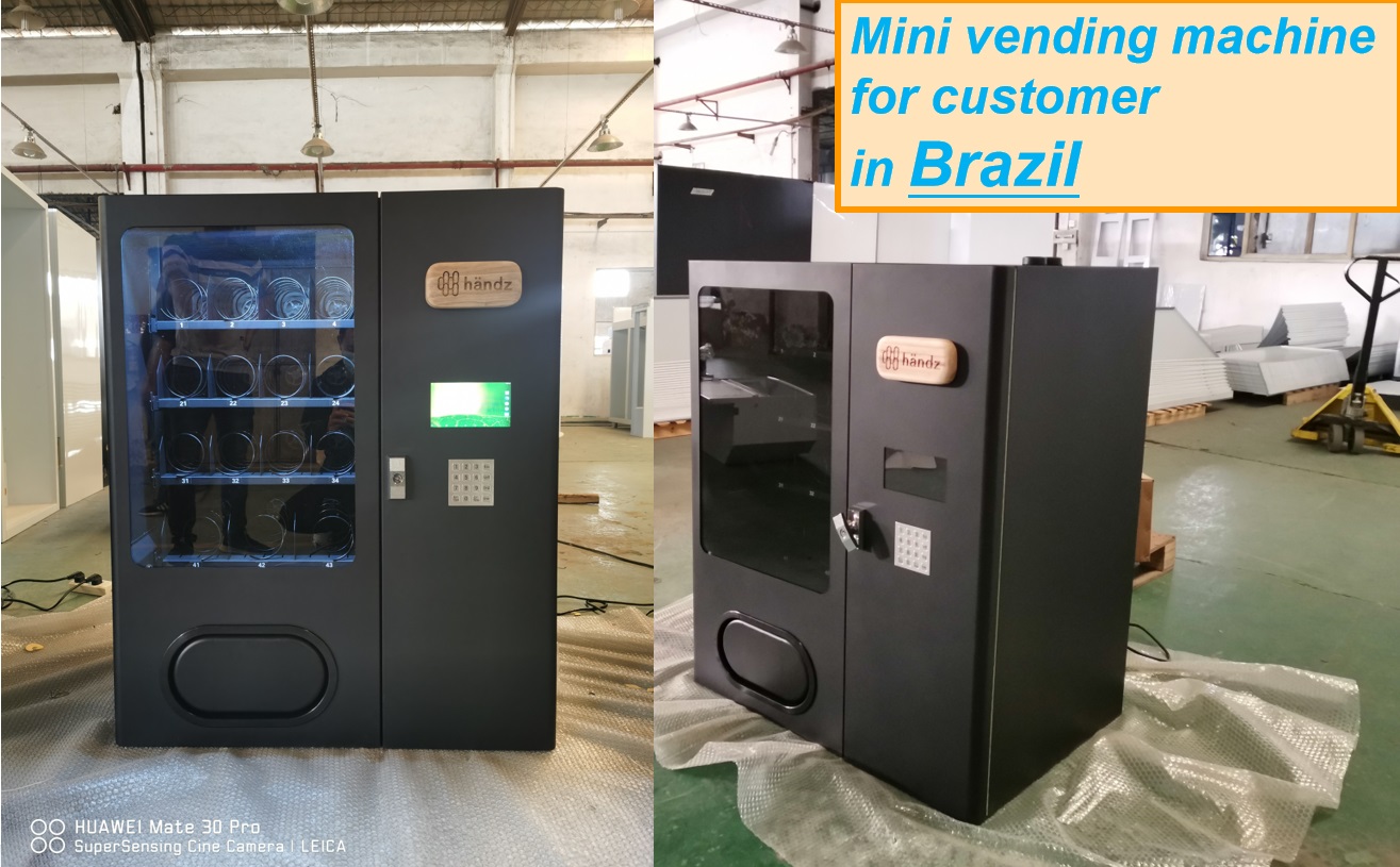 Mini Vending Machine customer feedback of desktop mini vending machine for snacks gums electronics for small office and hotel reception to Brazil