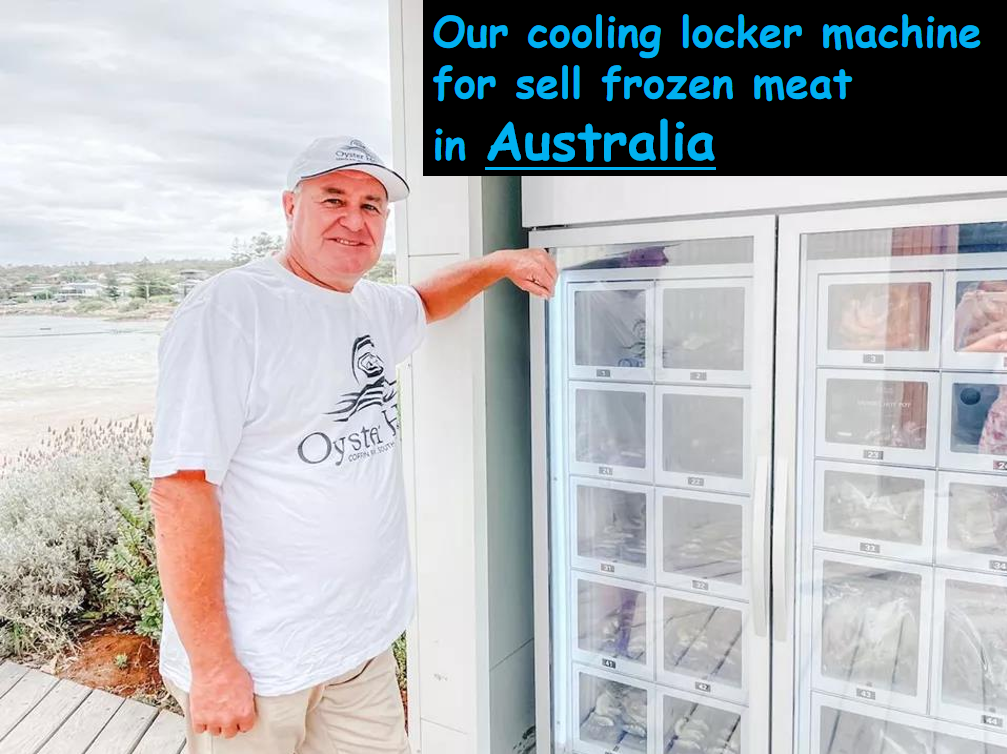 WEIMI Frozen Food Vending Machine for Ice Cream Seafood in Australia, seafood vending machine, locker vending machine