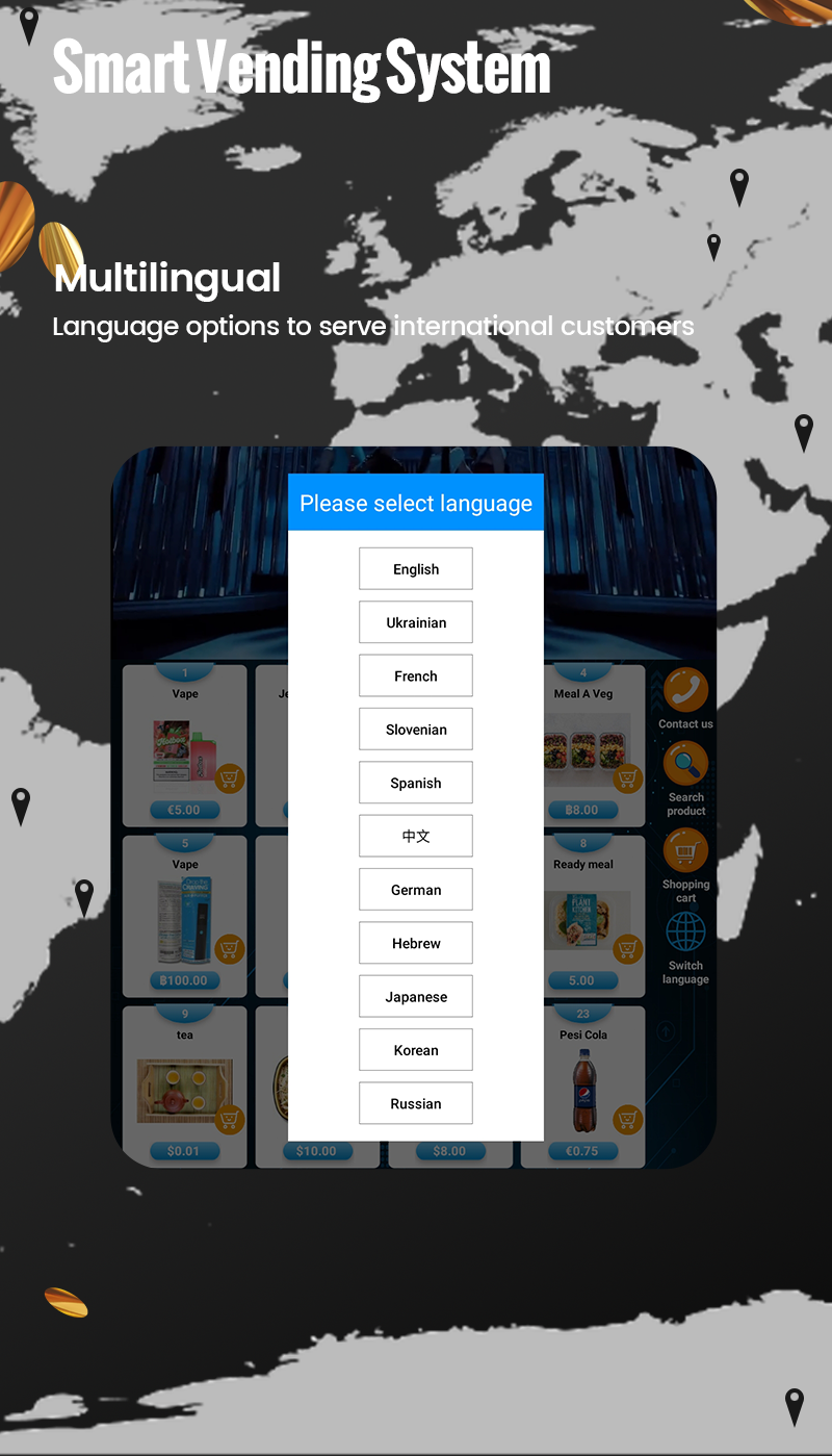 WEIMI Fashion Age Verification Vending Machine for Vapes multilingual vending system