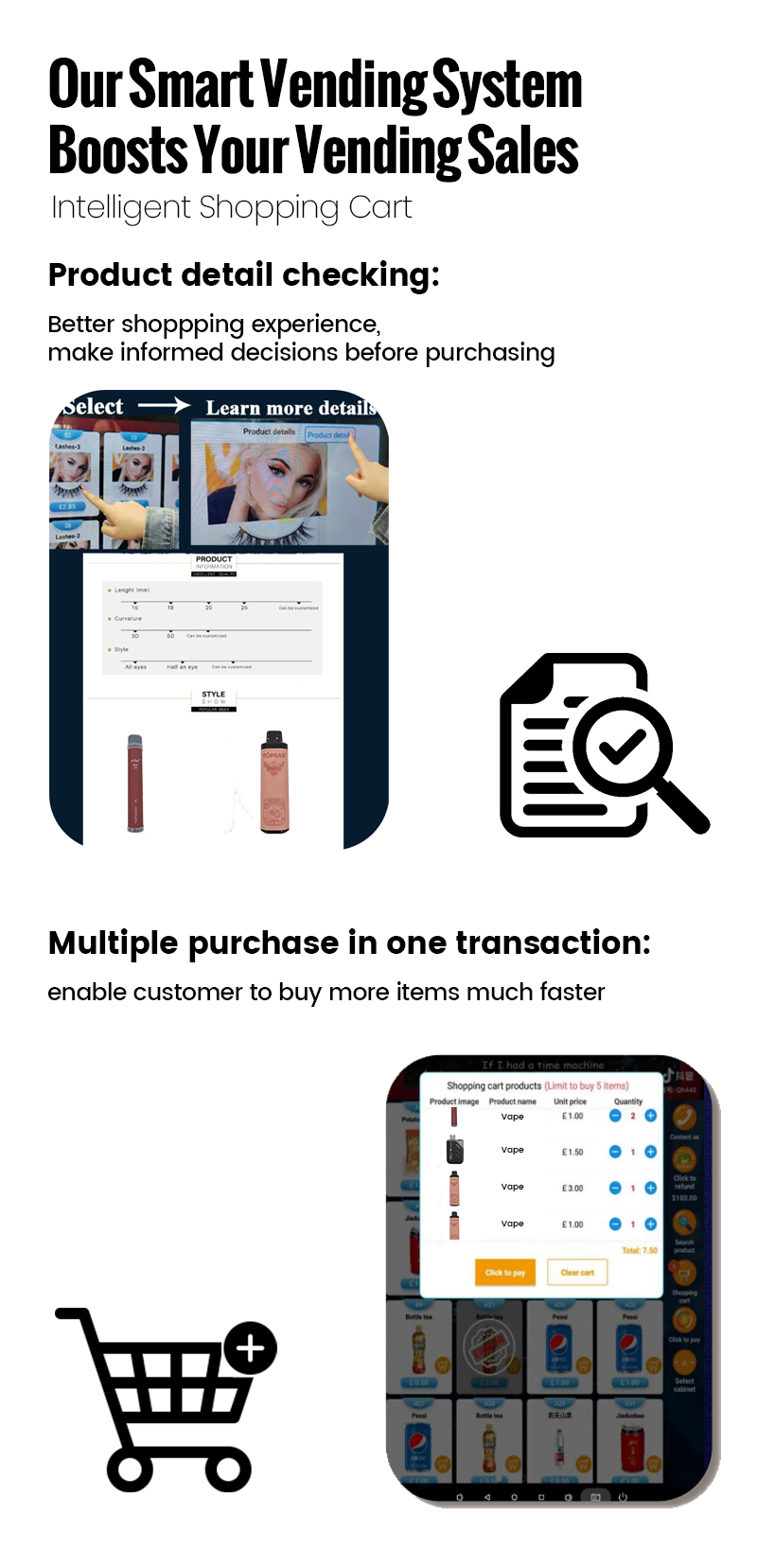 WEIMI Fashion Age Verification Vending Machine for Vapes with smart vending system to boost your vending sales