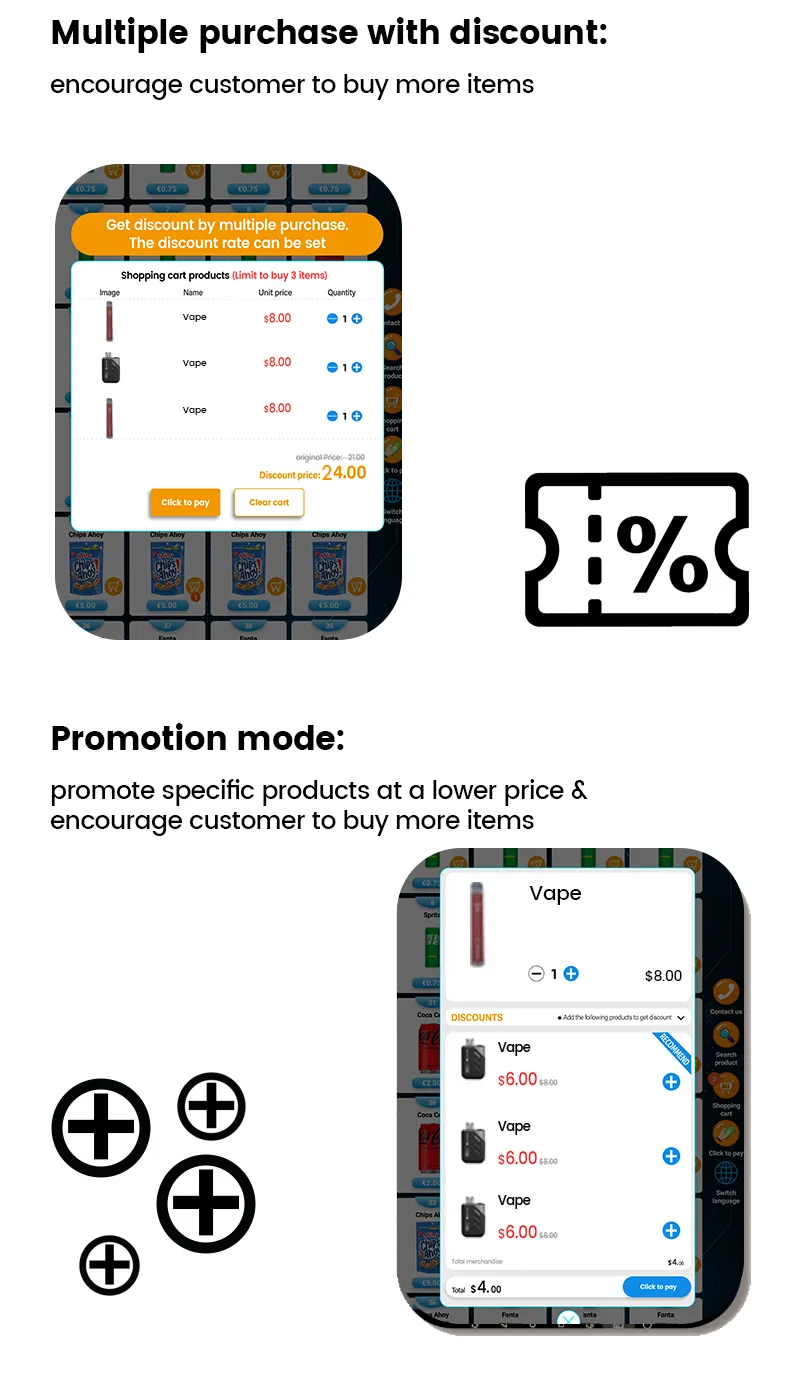 WEIMI Fashion Age Verification Vending Machine for Vapes easy and convenient to shop