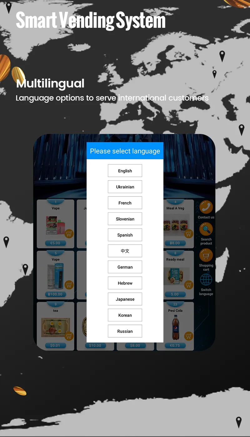 WEIMI Fashion Age Verification Vending Machine for Vapes multilingual vending system
