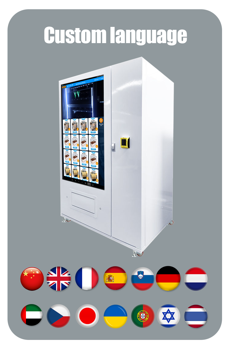 55-inch big touch screen vending machine with telemetry custom language