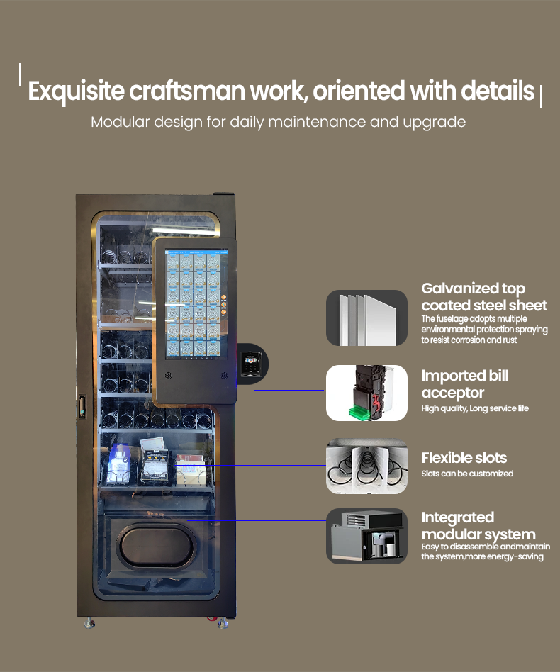Custom Travel Accessories Vending Machine with Card Reader for Tourism