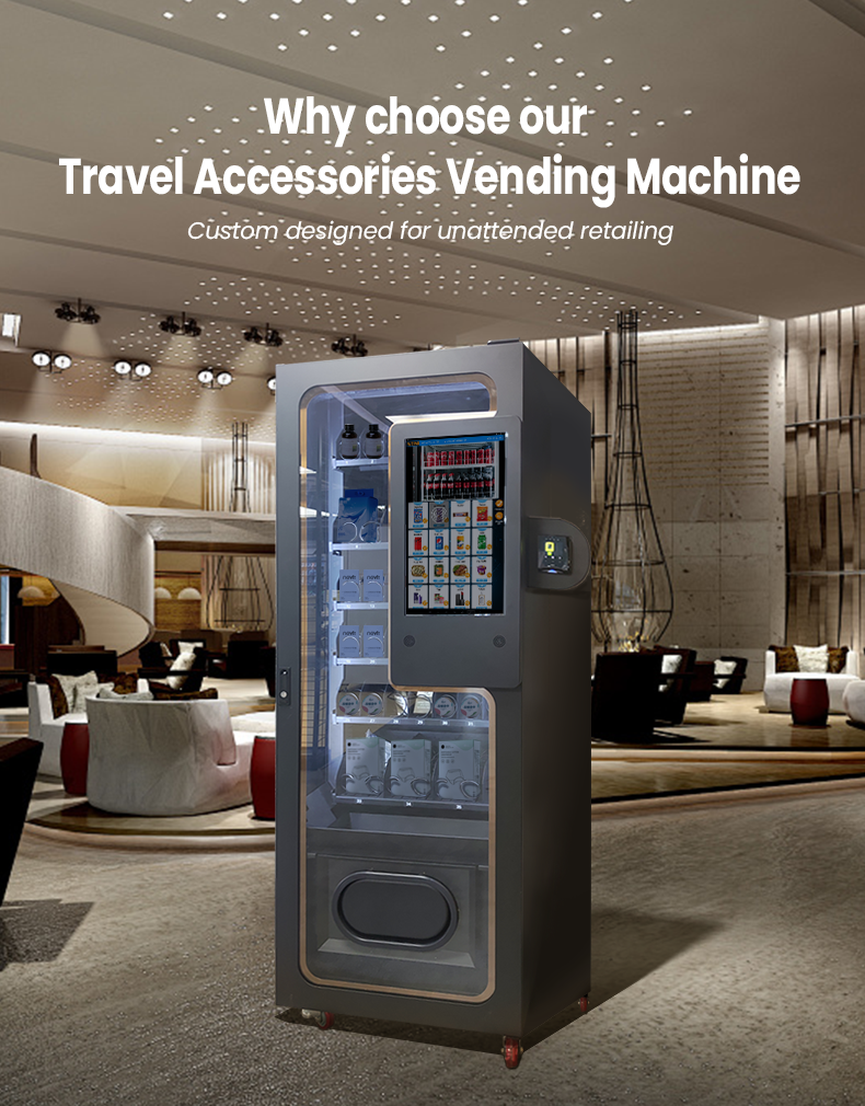 Custom Travel Accessories Vending Machine with Card Reader for Tourism