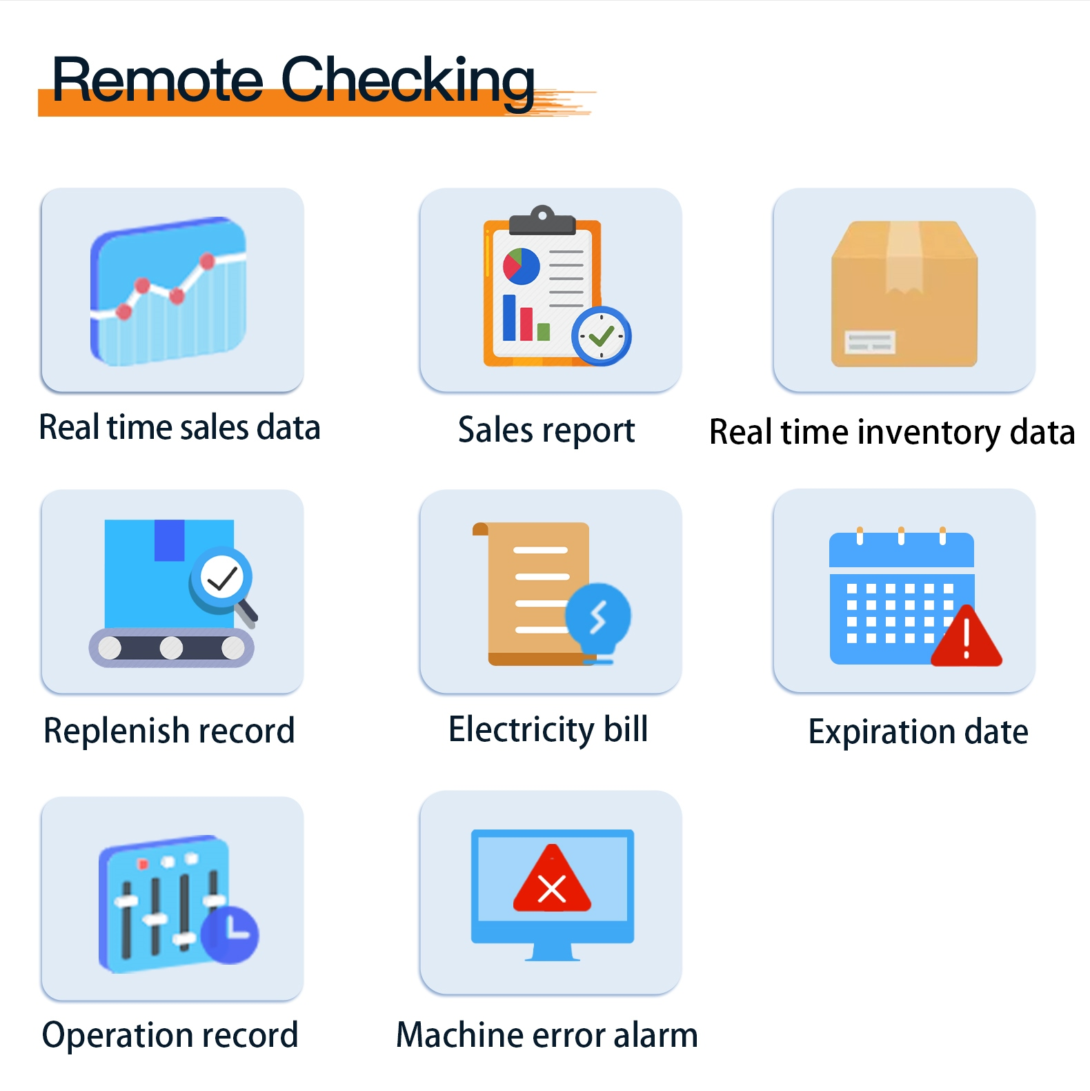 smart operating system for weimi medicine vending machine supports remote checking real-time inventory sales report