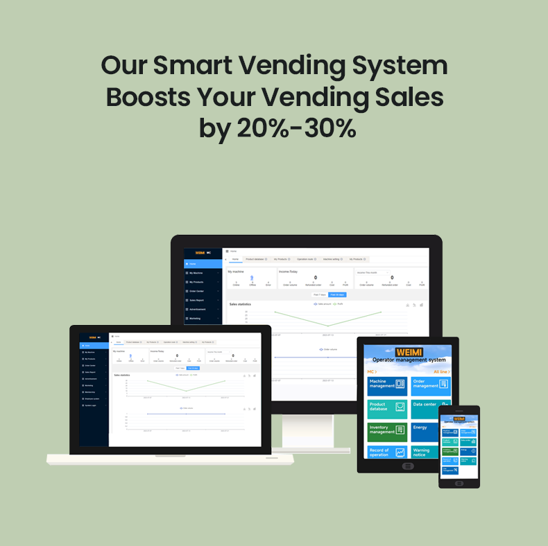 Fresh Salad Fruit Desserts Vending Machine with Pusher Slots Card Reader for Dining Hall Shopping Mall with smart backend system