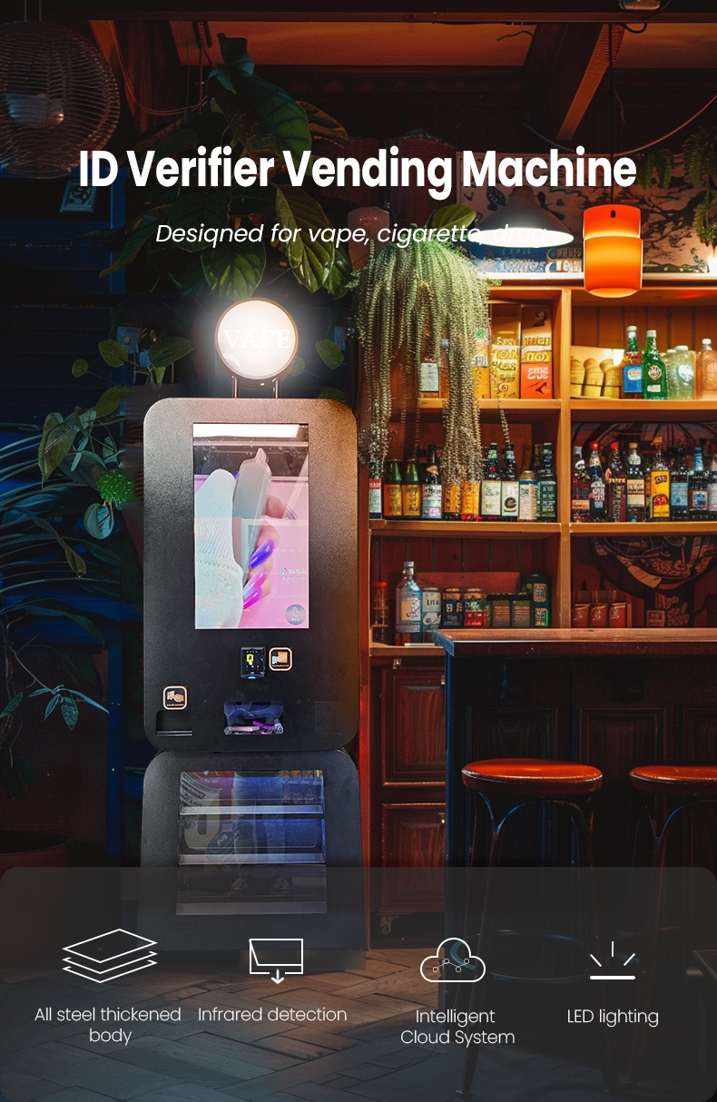 Brand New Vape Vending Machine Cigarette Dispensing with ID Verifier for Bar Club