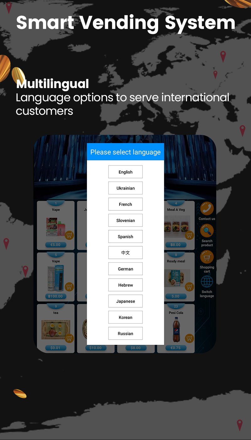 Custom Pokémon TCG Automated Retail Vending Machines multilingual vending system