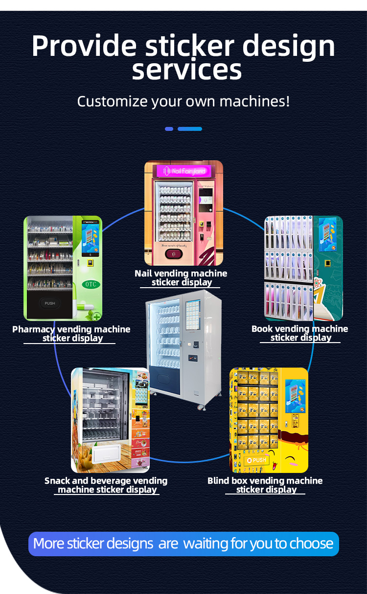 WEIMI Age Verification Vending Machine customizable stickers make your own vending machine