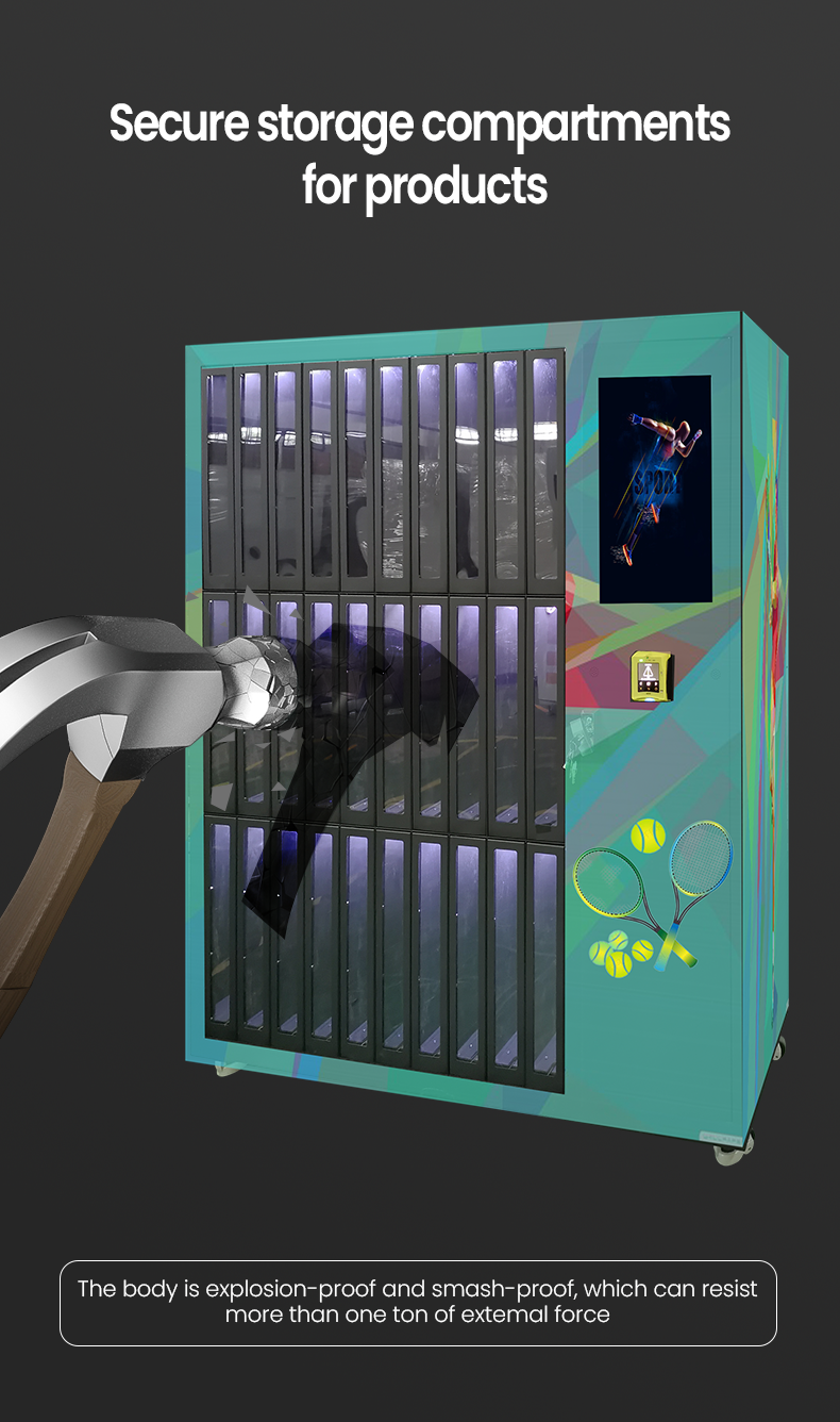 Self-Service Skate Rental Vending Machine for Roller Ice Skates Sports Gear in Gyms Sports Centers