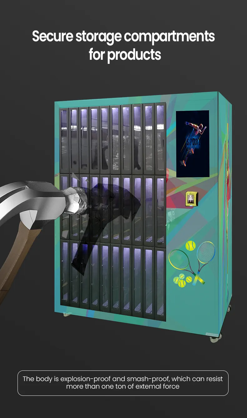 Self-Service Skate Rental Vending Machine for Roller Ice Skates Sports Gear in Gyms Sports Centers