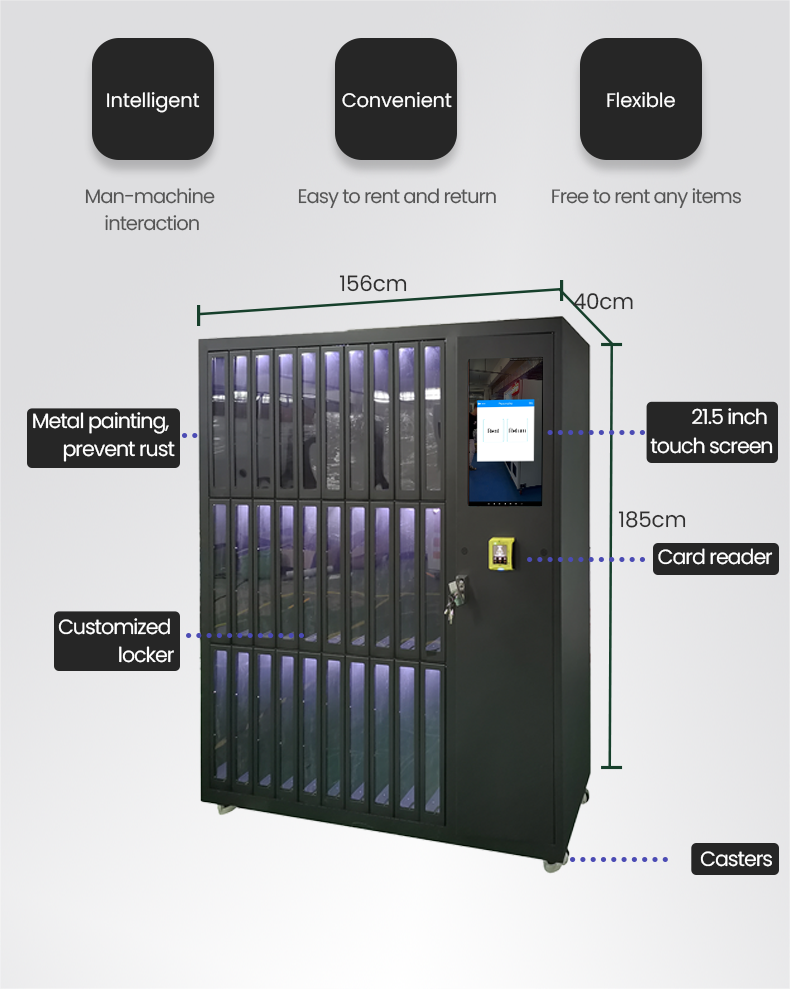 Self-Service Skate Rental Vending Machine for Roller Ice Skates Sports Gear in Gyms Sports Centers