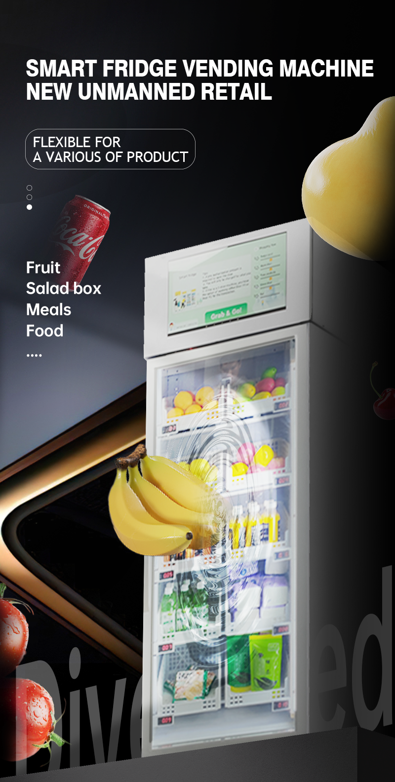 why choose Smart Freezer Vending Machine for Pre-made Meal suitable for selling most product in one machine