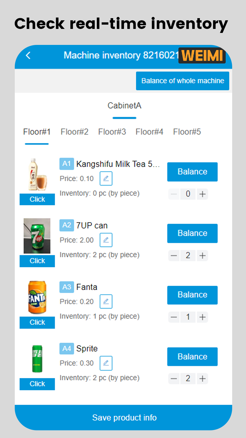 Smart Fridge Vending Machine for Malaysia track real-time inventory