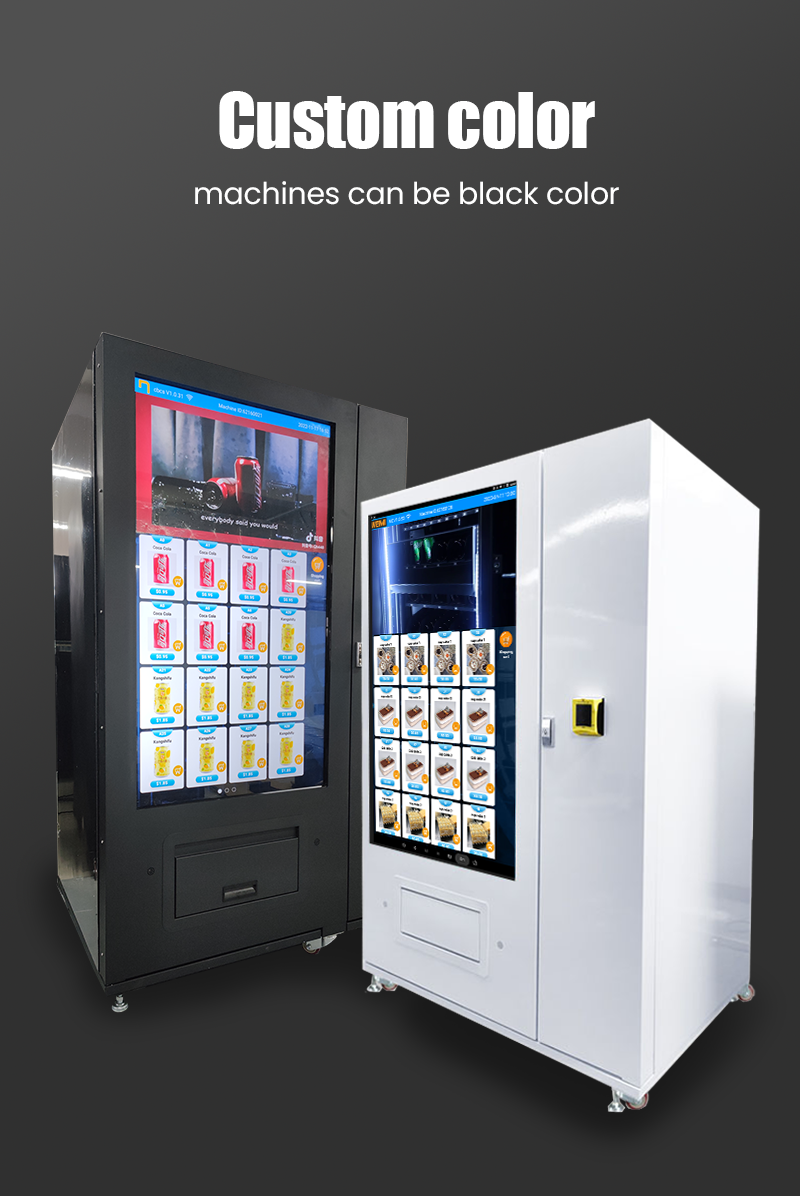 Large Touchscreen Refrigerated Food Snacks Vending Machine with LCD Advertising Screen