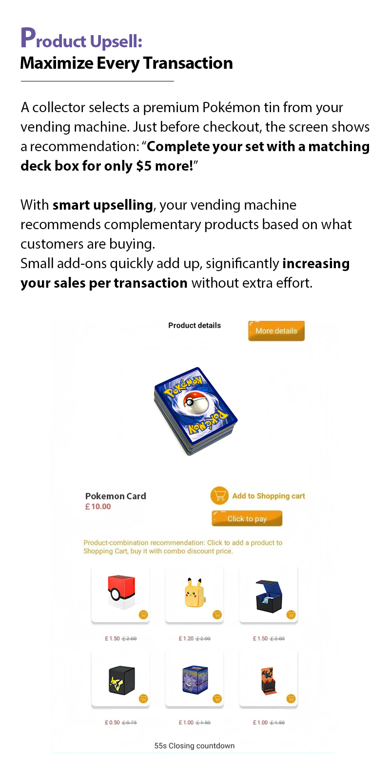 Pokémon Card Packs Mystery Box Vending Machine for Sale