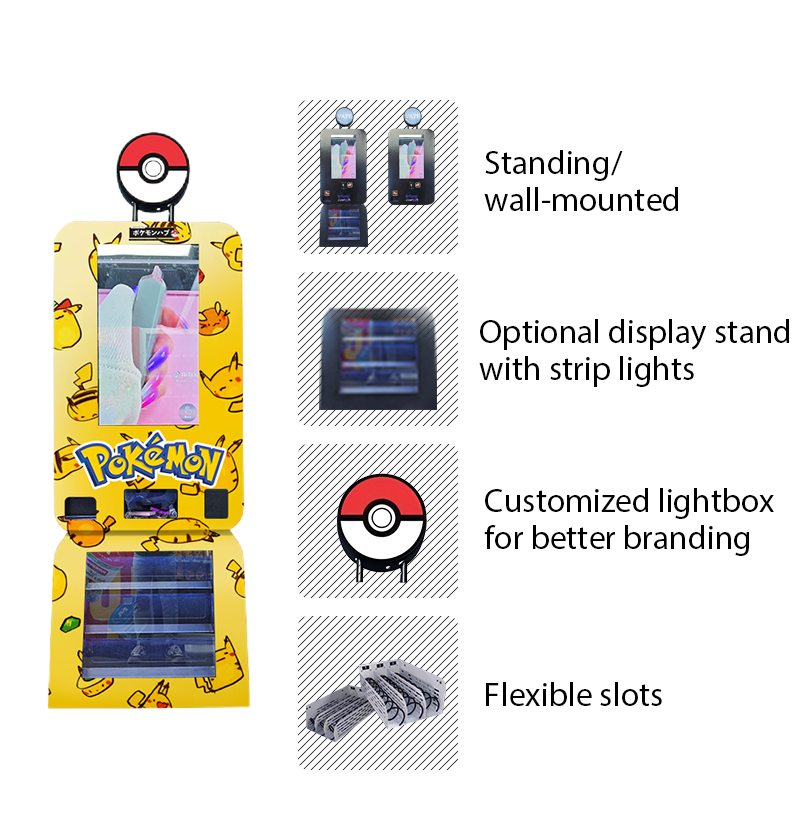 Custom Pokémon TCG Automated Retail Vending Machines high quality hardware