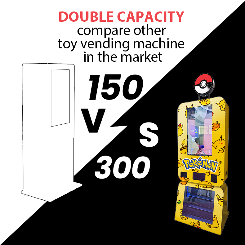 Custom Pokémon TCG Automated Retail Vending Machines double capacity