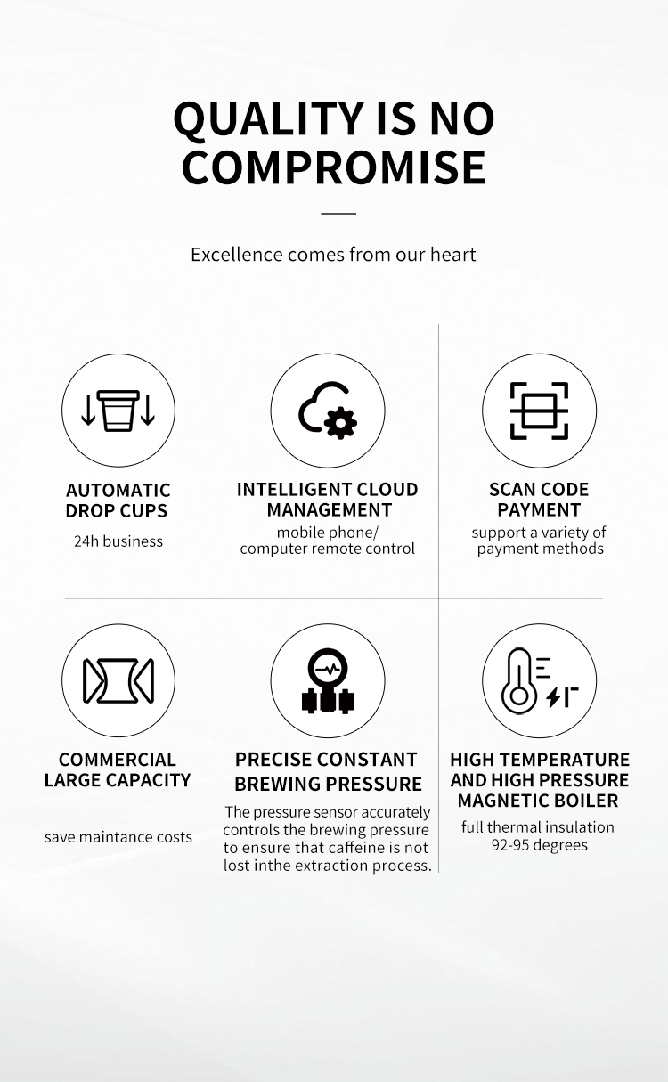 Commercial Coffee Vending Machine for office quick and convenient way to grab a cup of coffee during a break