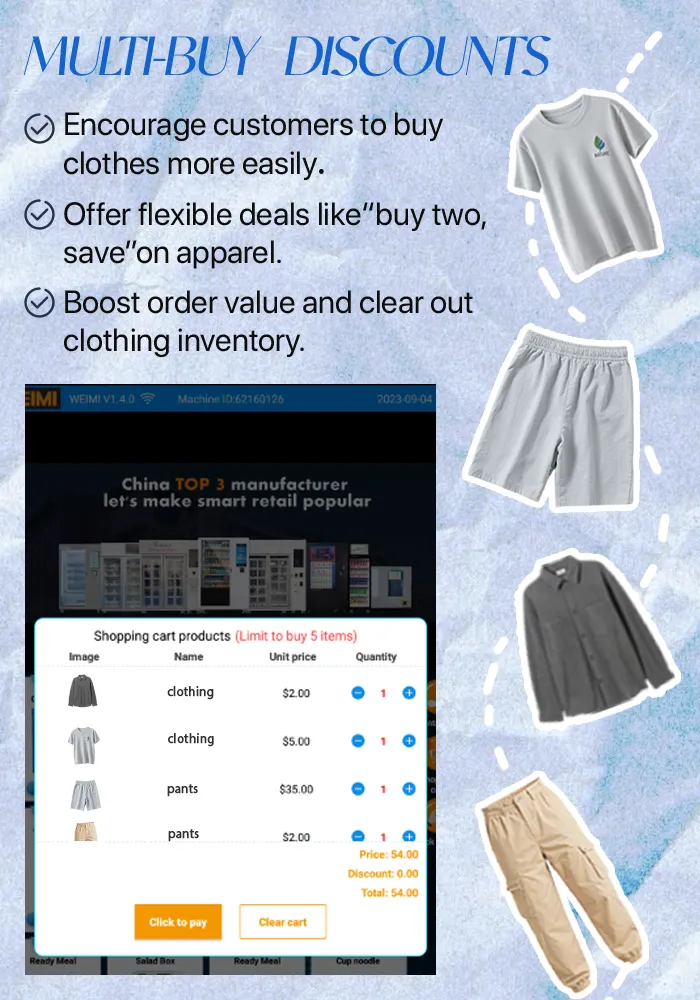 Clothing Vending Machine with smart marketing features to boost your sales