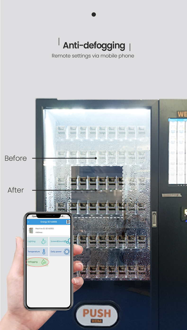 Smart vending machine for cigarette vape with age checker option touch screen and cash coin card reader