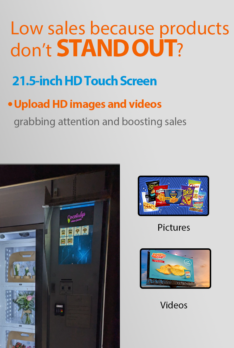 Flower Shop Fresh Bouquet Flower Gift Vending Machine upload ads to grab attention