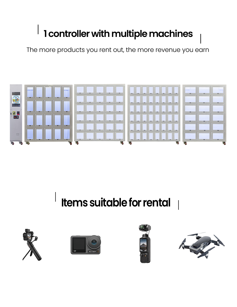 Action Camera GoPro Rentals Vending Machine with Card Reader For Vacation Destinations multiple machines suitable for Action Camera GoPro