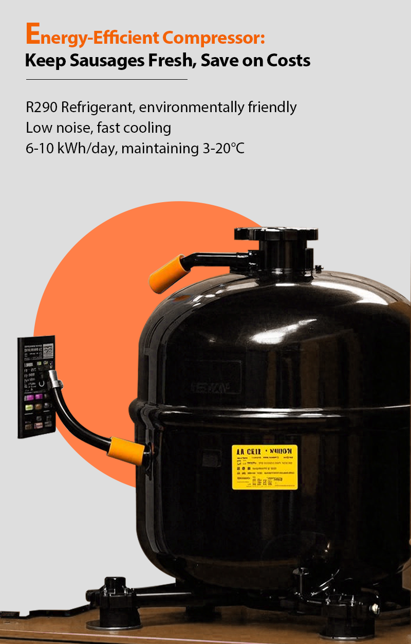 Weimi German Sausage Vending Machine with energy efficient compressor