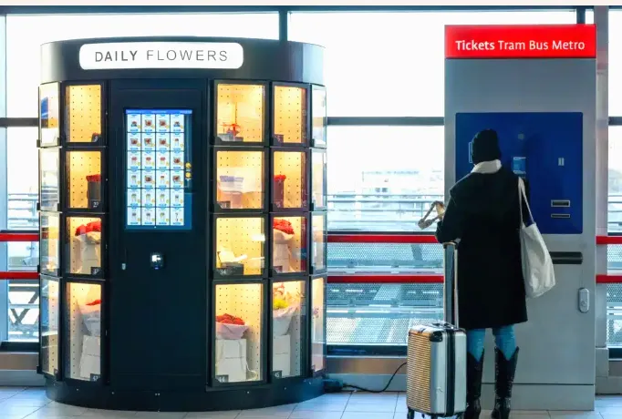 Custom Logo 24-Hour Flower Vending Machine in the Netherlands
