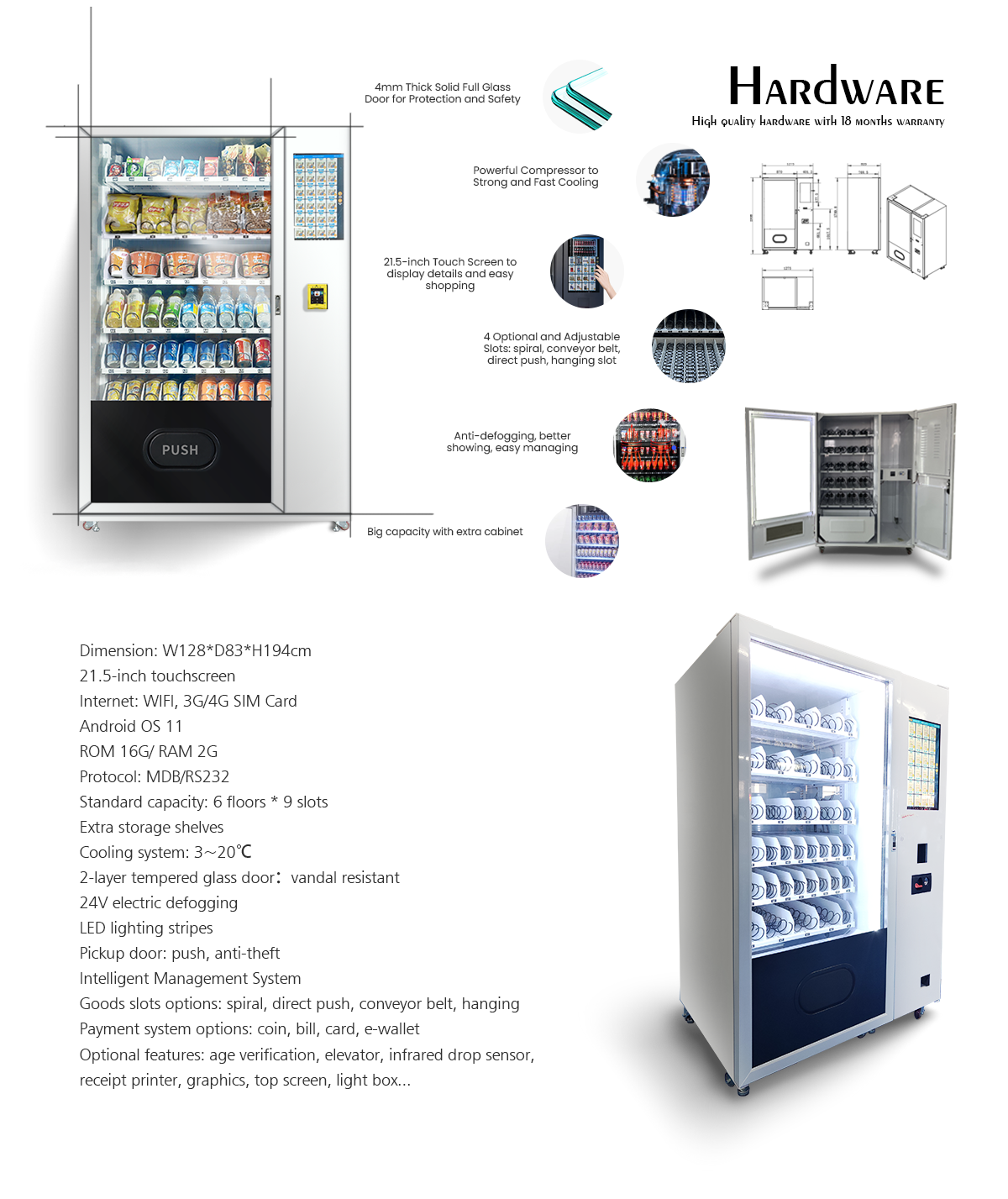 Outdoor High-Security Smart Car Wash Vending Machine for Wax and Polish