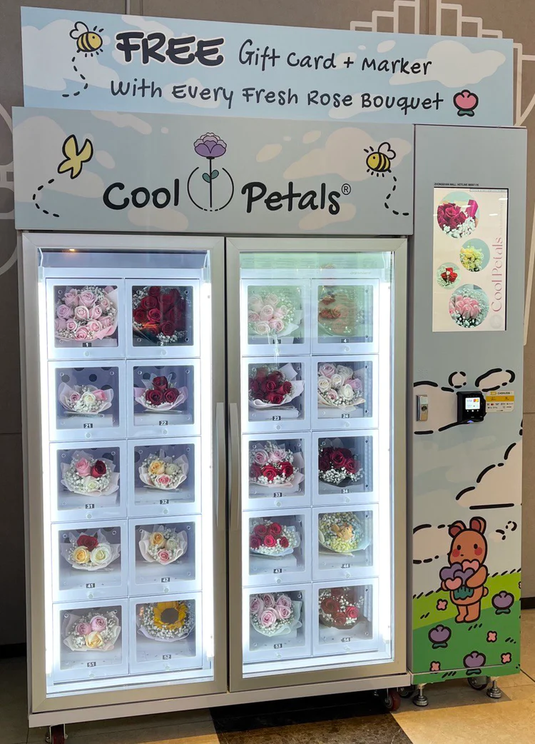 24 Hour Energy-saving Floversary Vending Machine for Fresh Flowers with Affordable Price