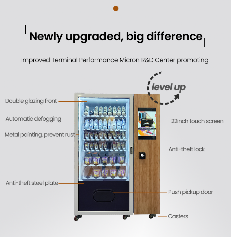 Snack Drink Vending Machine with TrueMoney PromptPay Line Pay Payment Methods for Thailand support customization