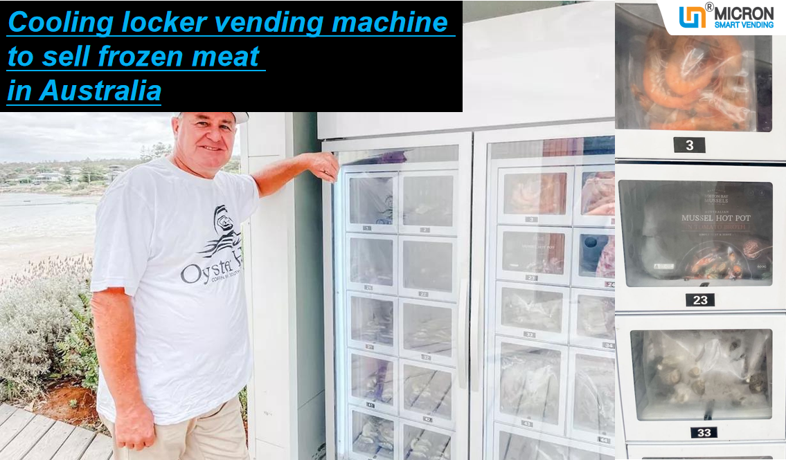 -18℃ Freezing Locker Vending Machine for selling Seafood in Australia