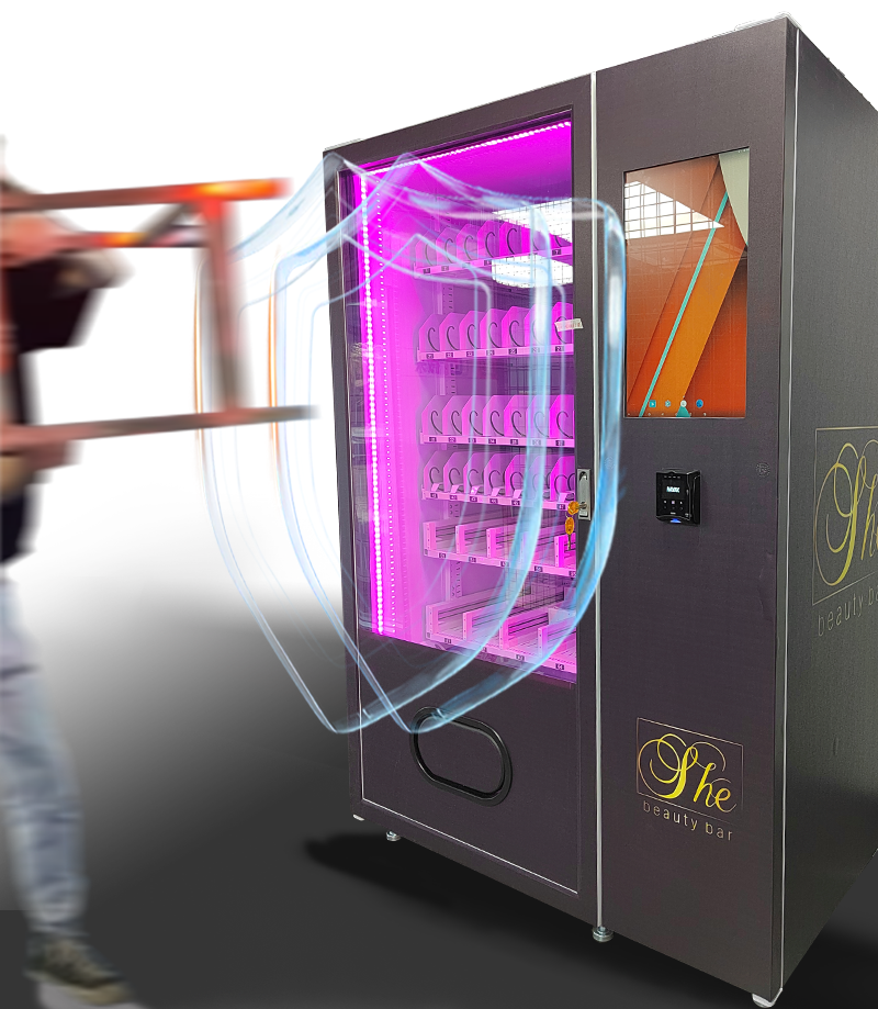 Commercial Freshly Prepared Meals Vending Machine with Microwave for Ready Meals Cold Drinks strong glass door