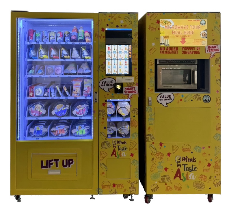 Commercial Freshly Prepared Meals Vending Machine with Microwave for Ready Meals Cold Drinks