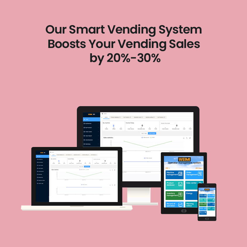 Cupcake Vending Machine for sale with Automatic Elevator System and Refrigerated Custom Stickers with smart backend system