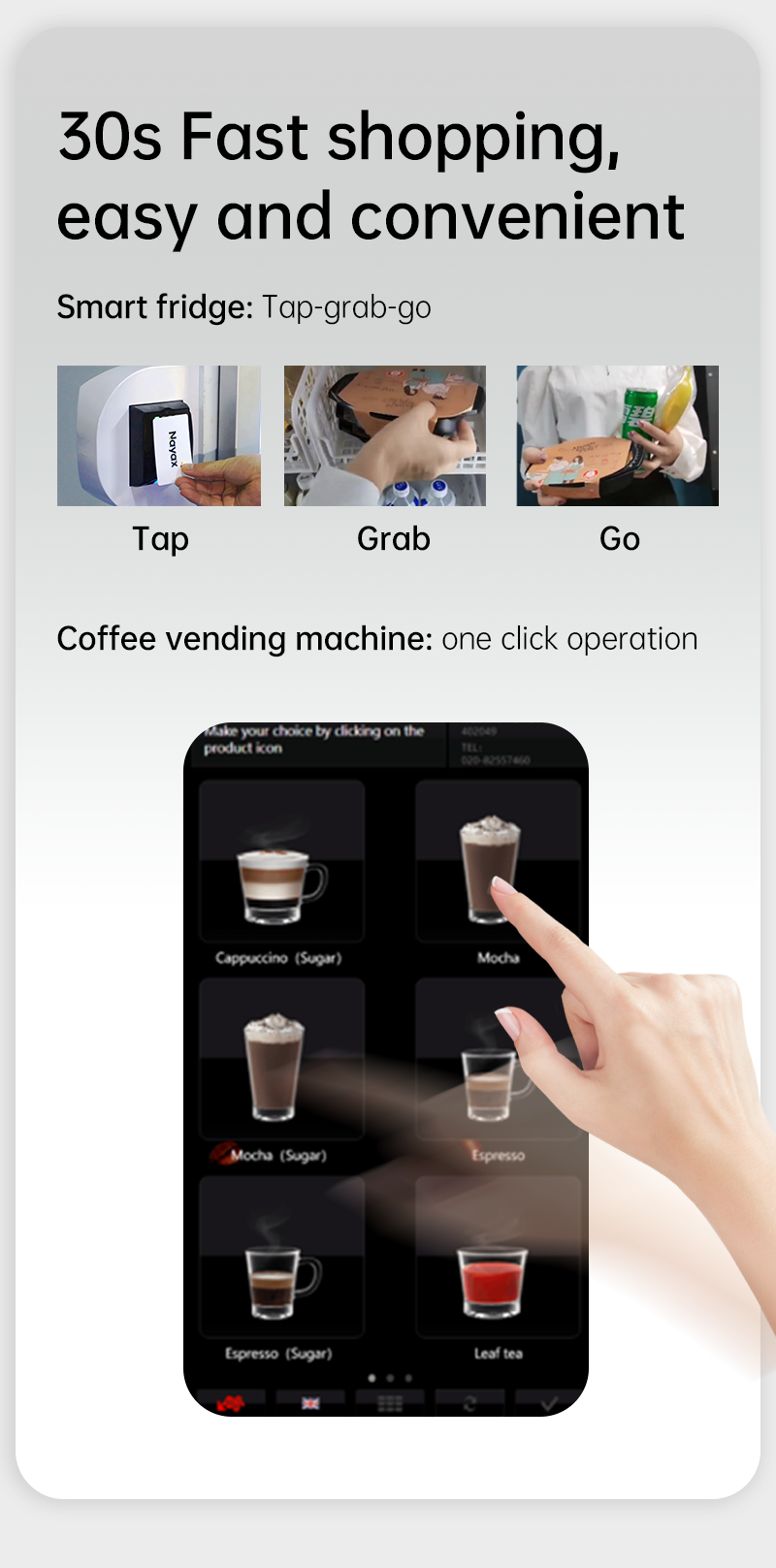 Container Store Vending Machine Unmanned Retail for Fresh Food Coffee Daily Necessities