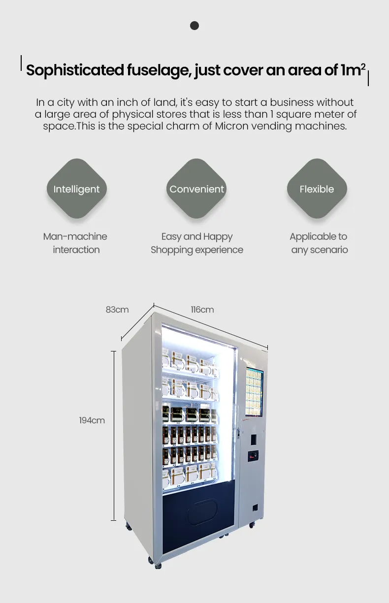 Smart vending machine for cigarette vape with age checker option touch screen and cash coin card reader