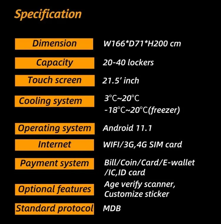 Refrigerated Locker Vending Machine Bouquet Flower Vending Machine specification