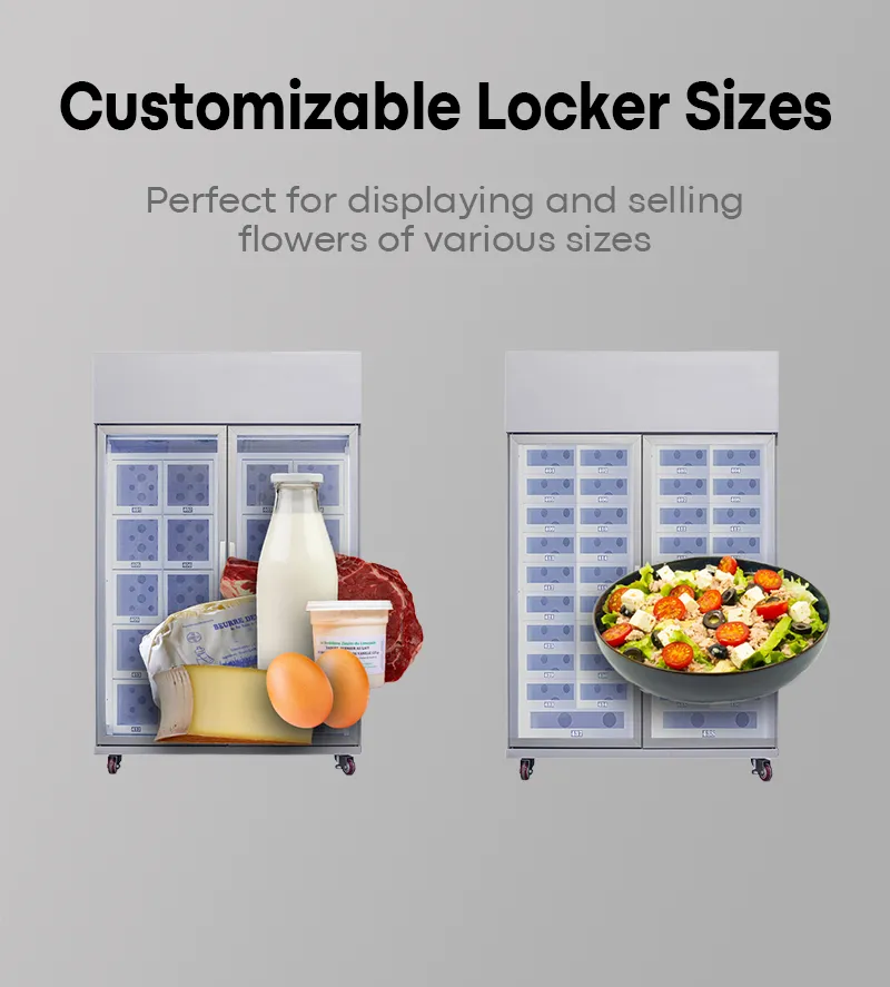 Hot sale fresh flower vending machine with cooling locker, touch screen, card reader