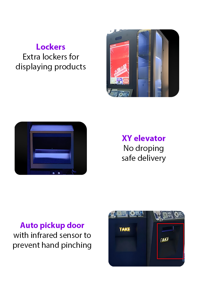 Big Capacity Vending Machines for Electronics 3C Products for Stations with lift for safe delivery