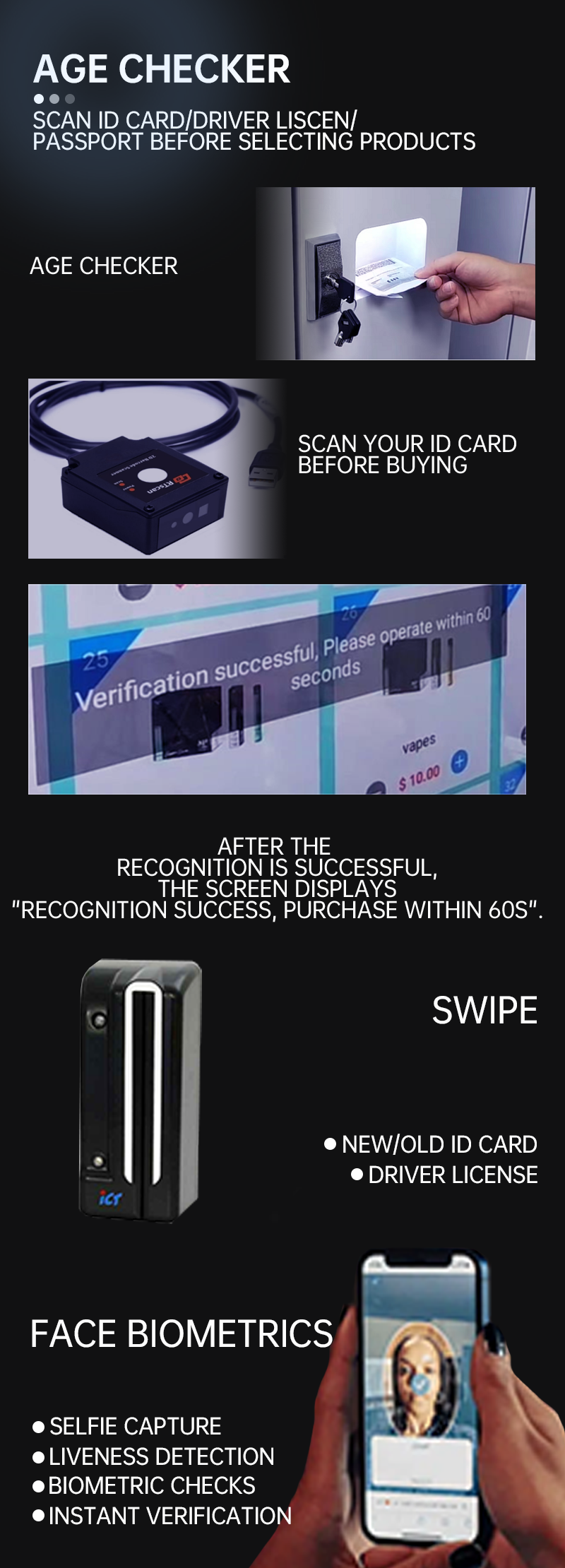 Standing/Hanging e-cigarette vape vending machine better shopping experience intelligent shopping cart discounts