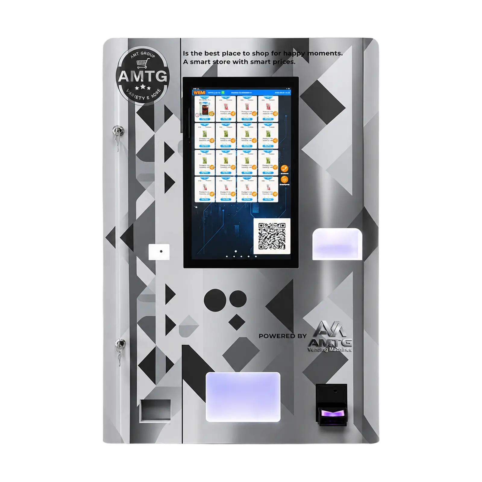 product specs and support terms of Slim Wall-Mounted Smart Vape Vending Machine