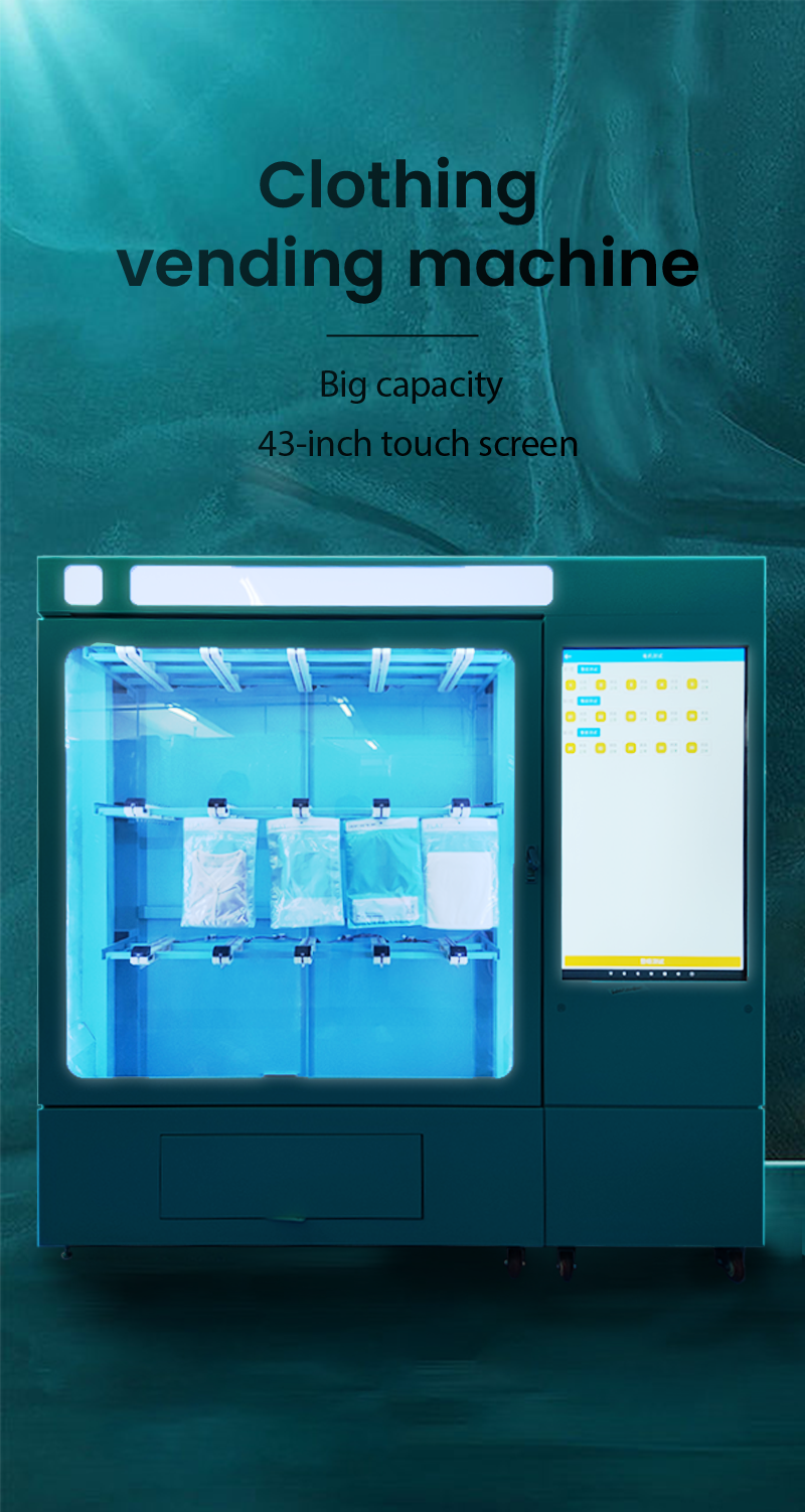 t shirt vending machine big capacity for 600 items 43 inch touch screen