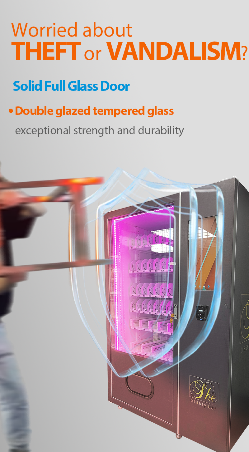 Big Capacity Smart Vending Machine for Snack Drink worry about theft and vandalism?